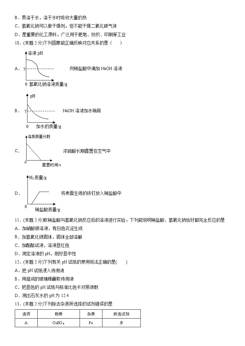 第13讲 寒假小测02【寒假自学课】2025年九年级化学（人教版）试卷第2页
