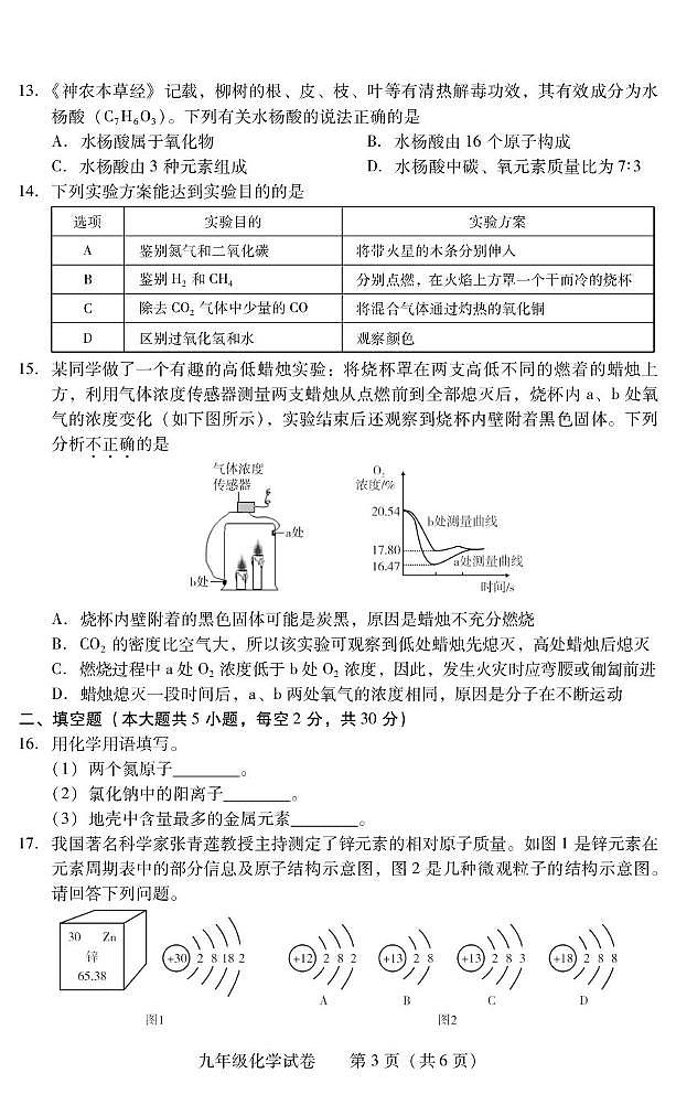 湖南省衡阳市常宁市2024-2025学年九年级上学期1月期末考试化学试题第3页