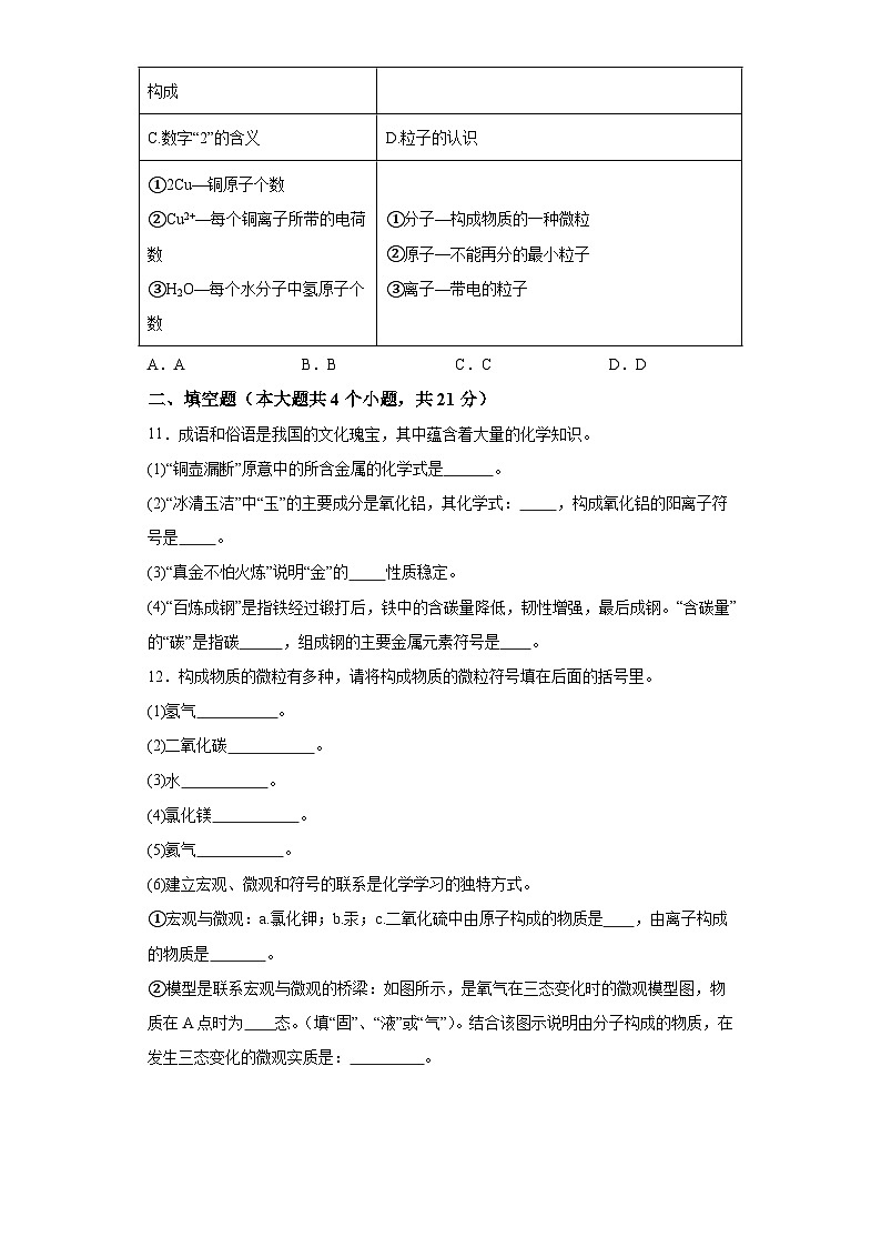 山东省威海市威海临港经济技术开发区2023-2024学年八年级上学期1月期末 化学试题（含解析）第3页