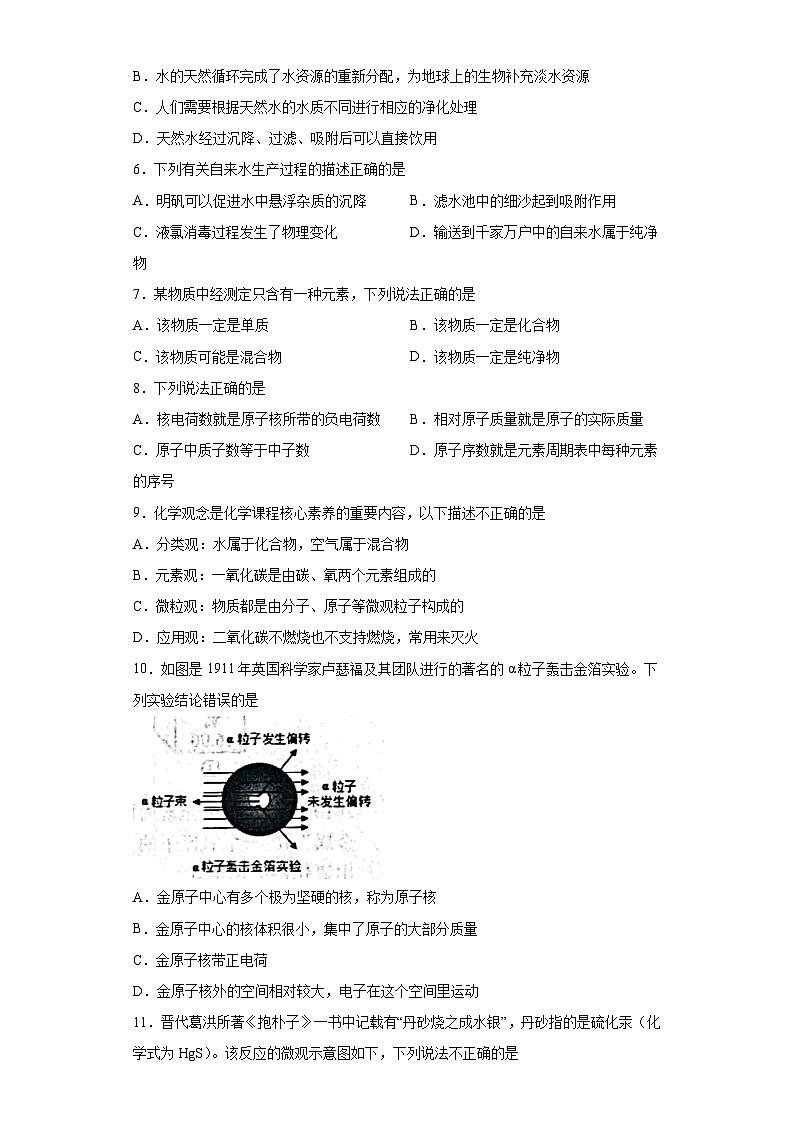 山东省淄博市高青县2023-2024学年八年级上学期1月期末 化学试题（含解析）第2页