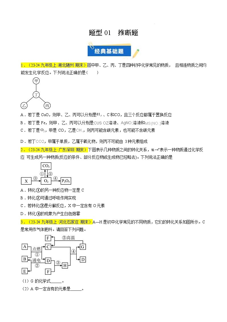 题型01 推断题（原卷版）第1页