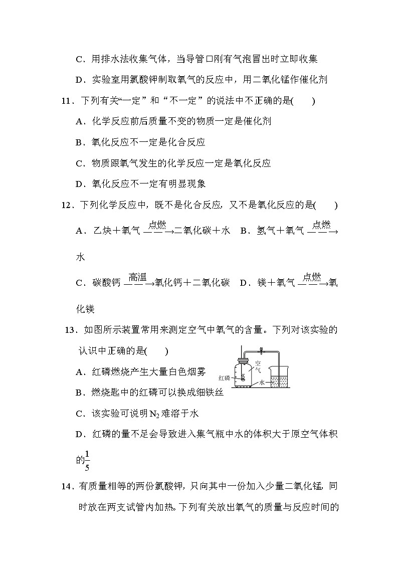 人教版化学九年级上册第二单元空气和氧气测试卷Word版，含答案第3页