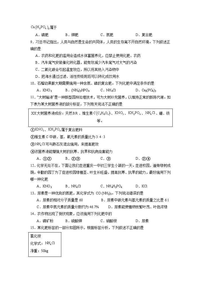 10.3常见的盐（第3课时）（练习）第2页