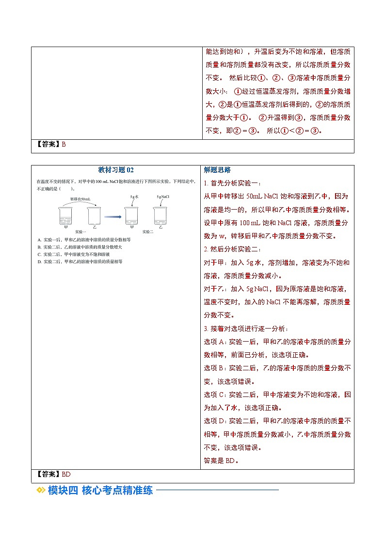寒假预习-第03讲 溶液的质量分数 (教师版) 2025年九年级化学寒假衔接讲练 (人教版)第3页