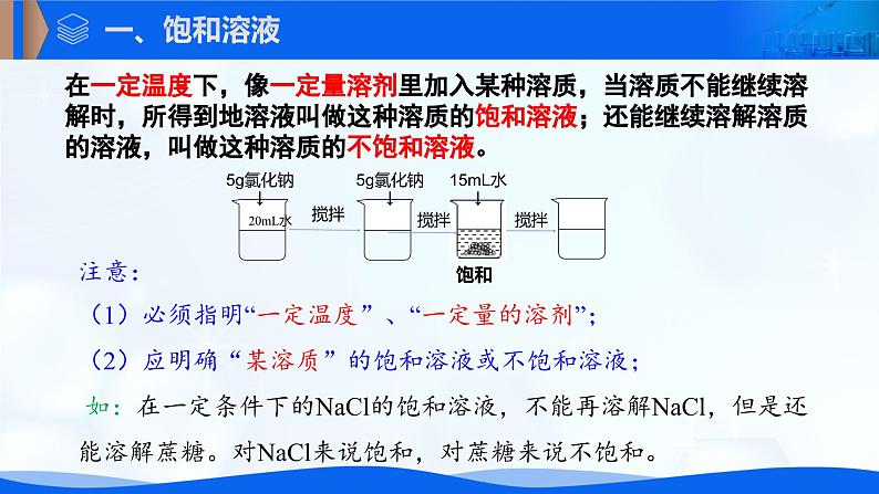 新人教版初中化学第九单元  课题2 溶解度 课件第5页