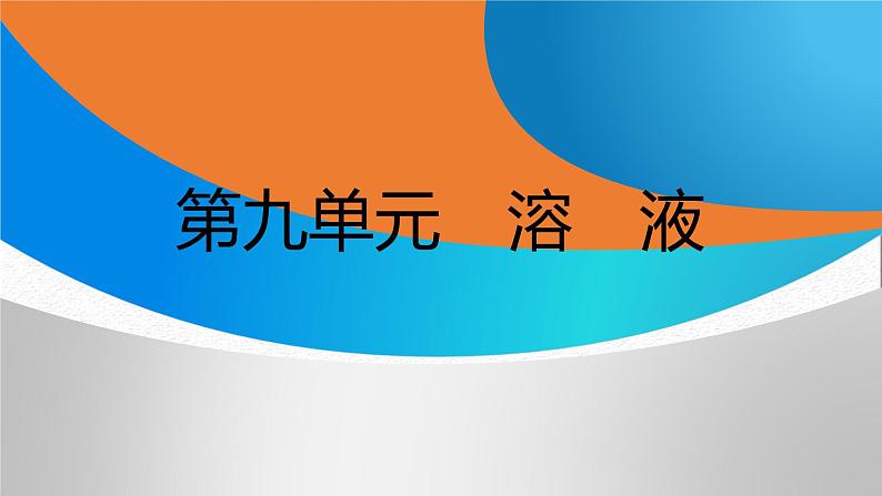 新人教版初中九年级下册化学 第九单元  溶液  复习课件第1页