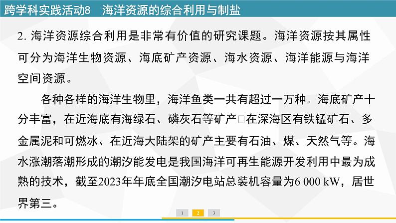 最新人教版九年级下册化学 第九单元 跨学科实践活动8 海洋资源的综合利用与制盐 课件第8页