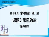 【核心素养】人教版化学九年级下册 课题3 常见的盐（第1课时） 同步课件+同步教案+同步练习