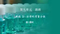 化学九年级下册(2024)课题3 溶质的质量分数图片课件ppt