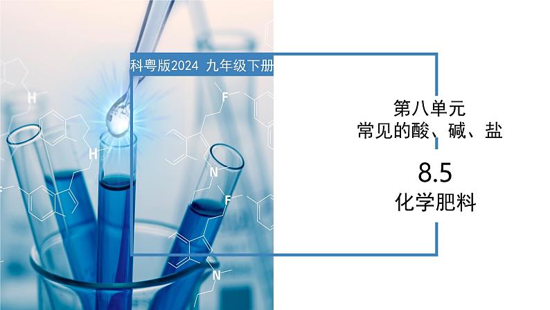 8.5 化学肥料-初中化学九年级下册同步教学课件（科粤版2024）第1页