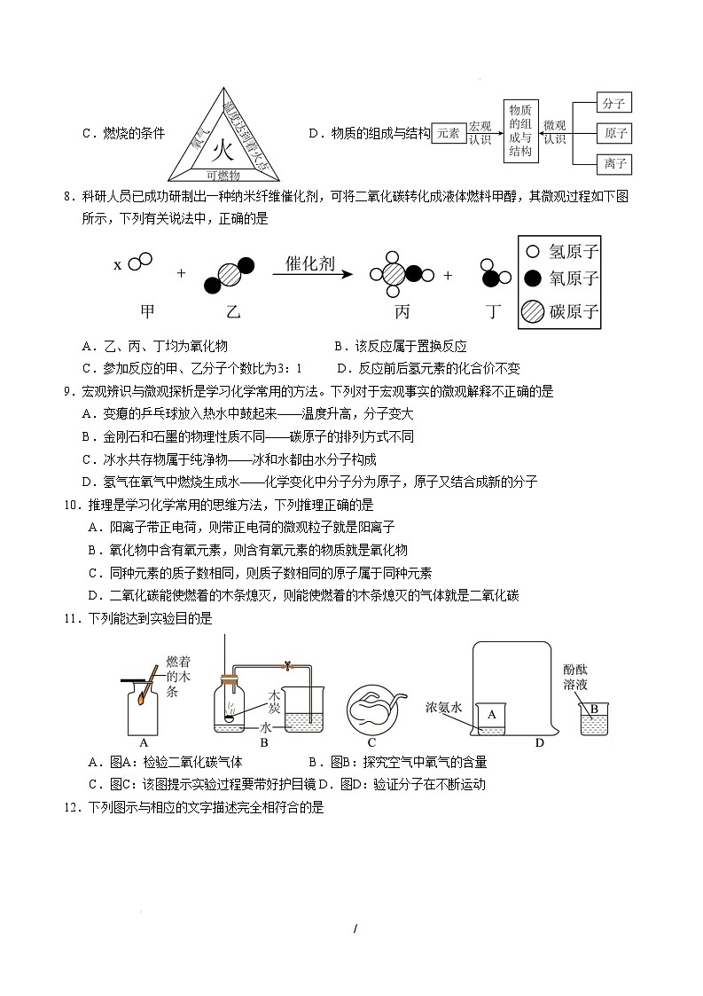 九年级化学开学摸底考（考试版）【测试范围：第1~8单元】（人教版2024）A4版第3页