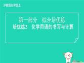 2024九年级化学上册第一部分综合培优练培优练2化学用语的书写与计算习题课件沪教版