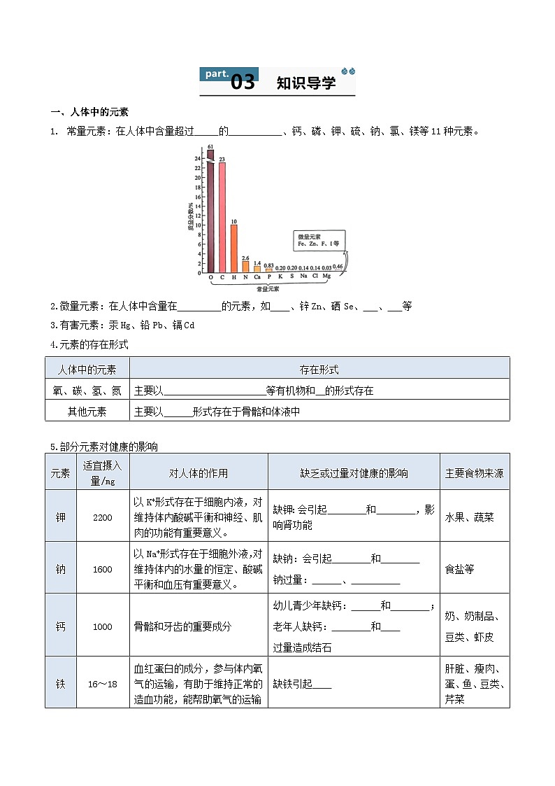 11. 1 化学与人体健康-知识点梳理+练习第2页