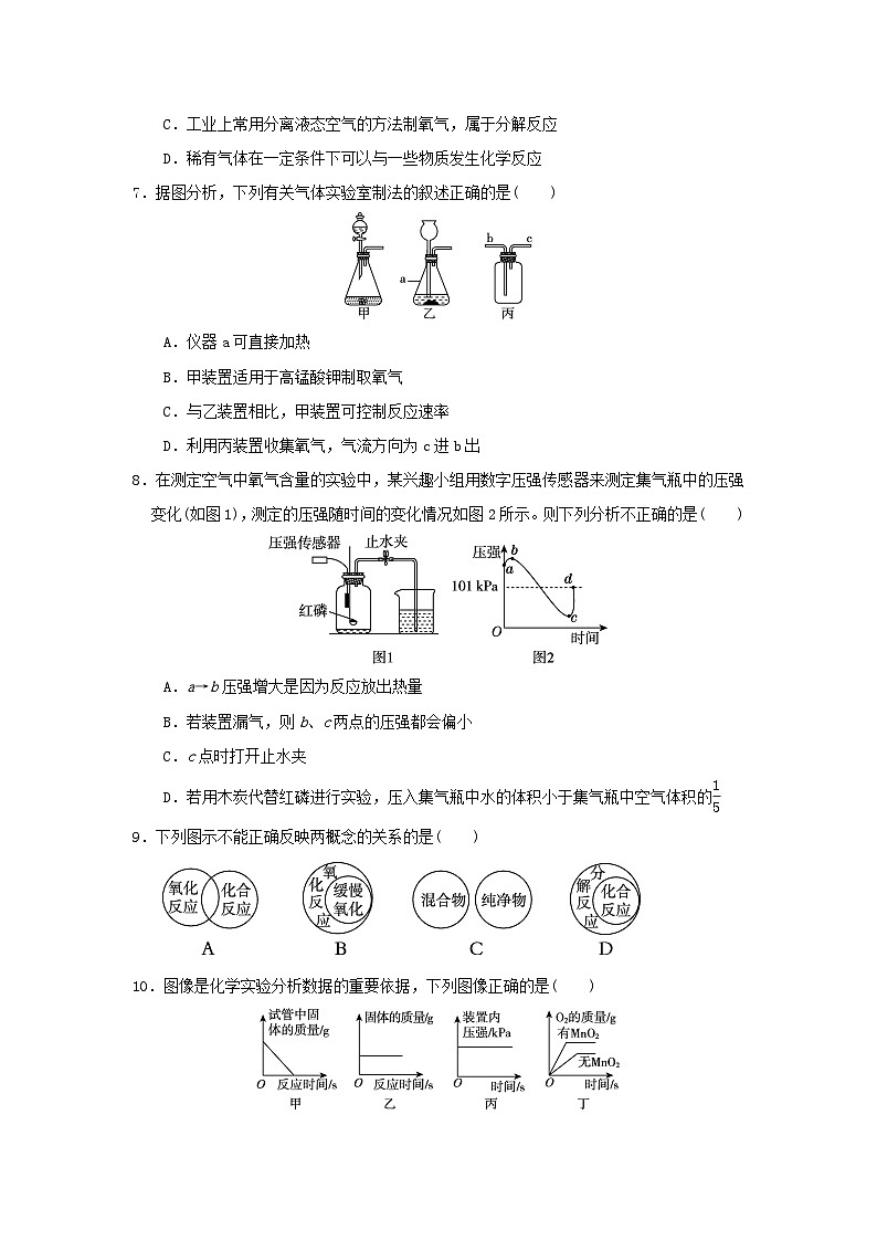 河北省2024九年级化学上册第二单元空气和氧气学情评估卷试卷（附答案人教版）第2页