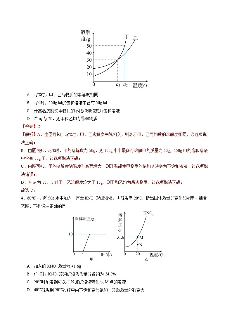 9.2 溶解度（第2课时）（分层作业）（解析版）第2页