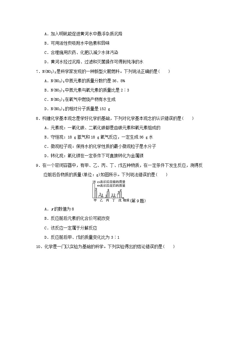 2024九年级化学上学期期末学情评估试卷（附答案科学版）第2页
