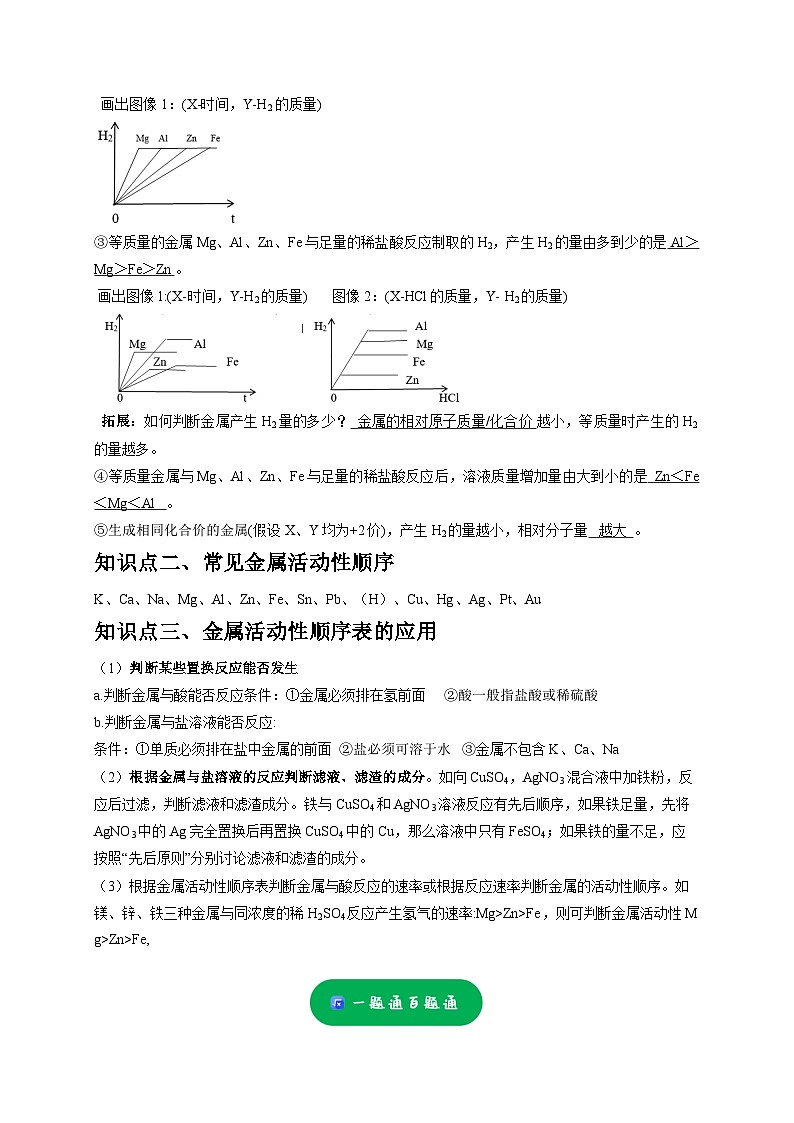 专练05 金属活动性顺序的应用（解析版）第2页