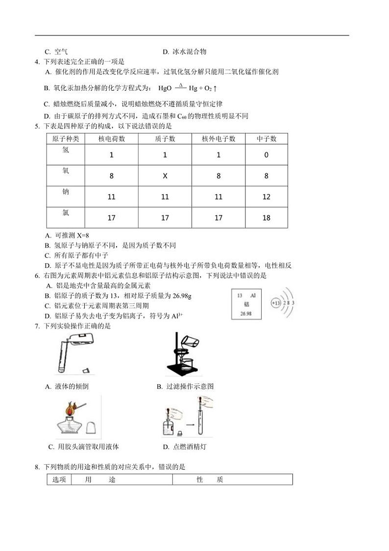 2024～2025学年四川省乐山市沐川县九年级上期末考试化学试卷(含答案)第2页