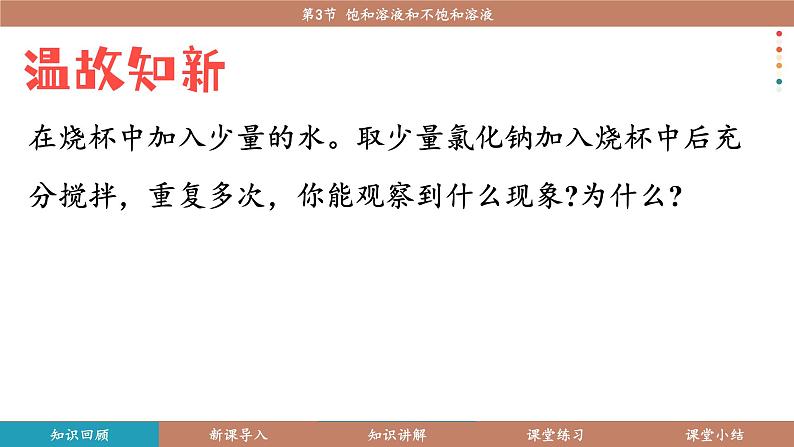 沪教版（2024）九年级化学下册 7.3 饱和溶液和不饱和溶液（课件）第3页