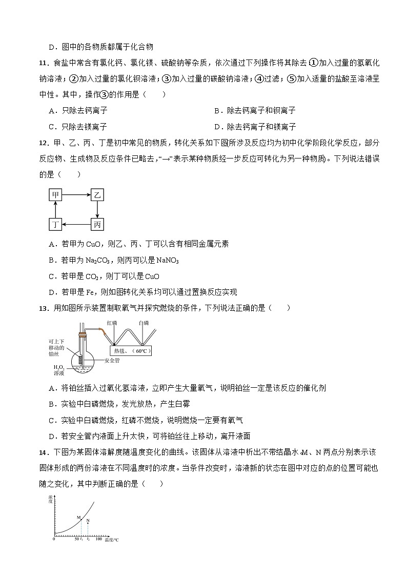 湖南省益阳市大通湖区2025年中考化学一模试题含答案第3页