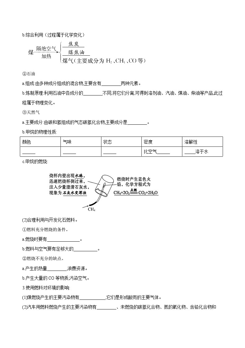 第七单元 燃料及其利用-【大单元复习】最新中考化学一轮复习备考学案（人教版）第3页