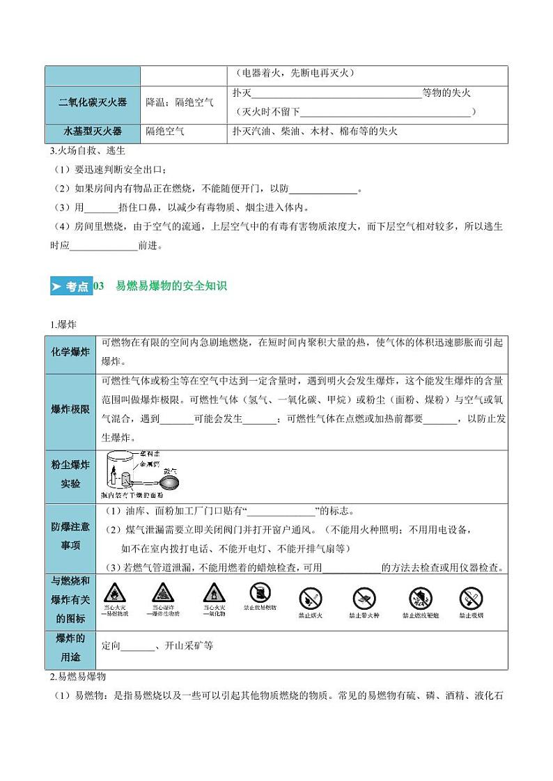 第七单元 燃料及其利用（考点清单）（讲+练）（学生版） 2023-2024学年九年级化学中考考点大串讲（人教版）第3页