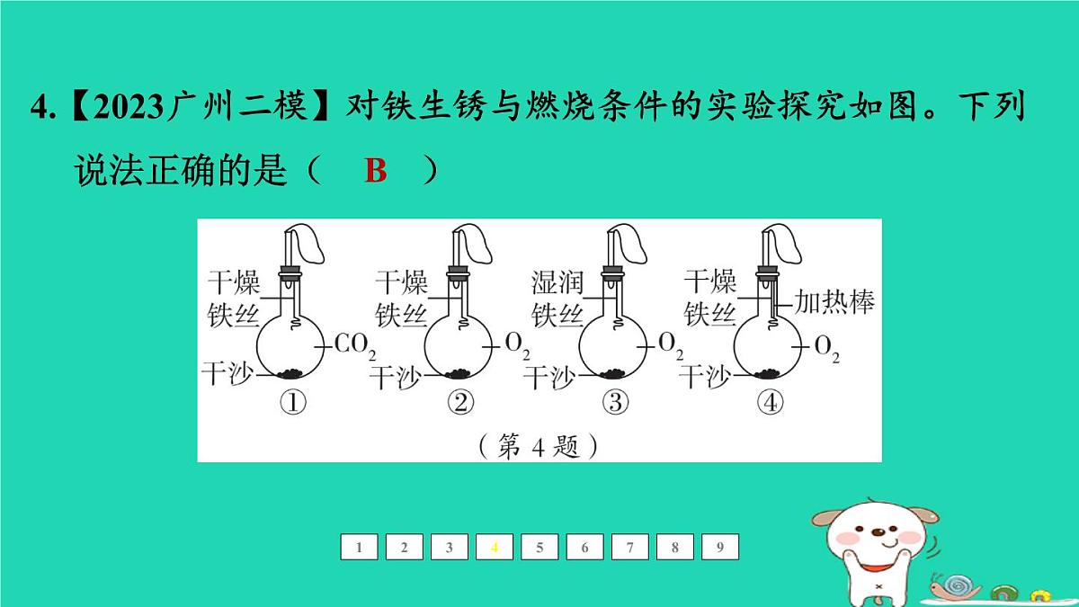 福建省2024中考化学1基础梳理篇模块一物质的性质和应用第7课时金属材料及其利用和保护课后练本课件第5页