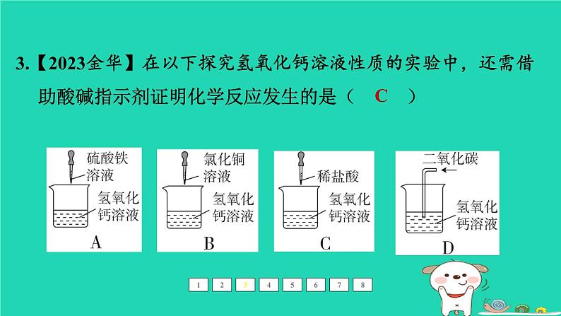 福建省2024中考化学1基础梳理篇模块一物质的性质和应用第10课时酸和碱二课后练本课件第4页