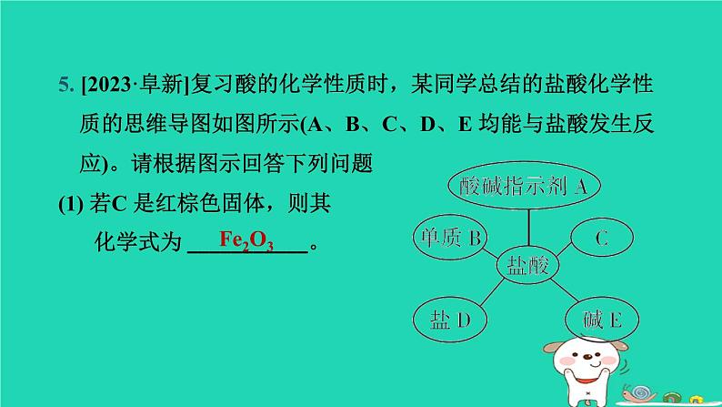 辽宁省2024中考化学第一部分身边的化学物质物质5常见的酸碱盐第1课时常见的酸和碱课件第6页