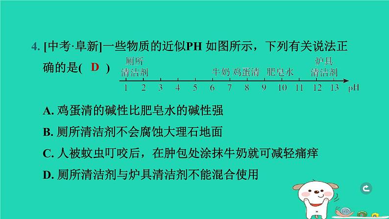 辽宁省2024中考化学第一部分身边的化学物质物质5常见的酸碱盐第2课时酸和碱的中和反应课件第5页