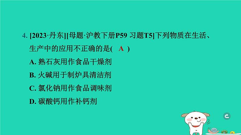 辽宁省2024中考化学第一部分身边的化学物质物质5常见的酸碱盐第3课时盐化肥课件第5页