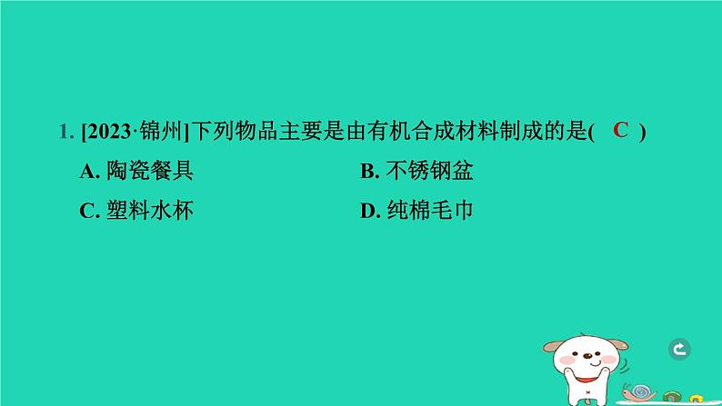 辽宁省2024中考化学第四部分化学与社会第2课时化学与生活课件第2页