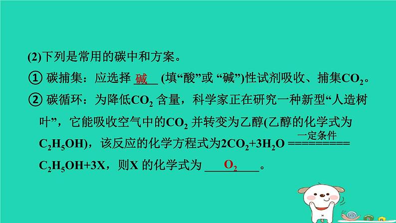 辽宁省2024中考化学第一部分身边的化学物质物质2碳和碳的氧化物第2课时二氧化碳课件第7页