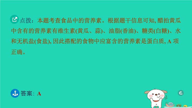 湖北省2024中考化学第十二单元化学与生活课件第7页