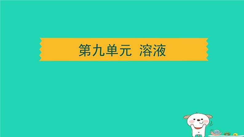 湖北省2024中考化学第九单元溶液课件第1页