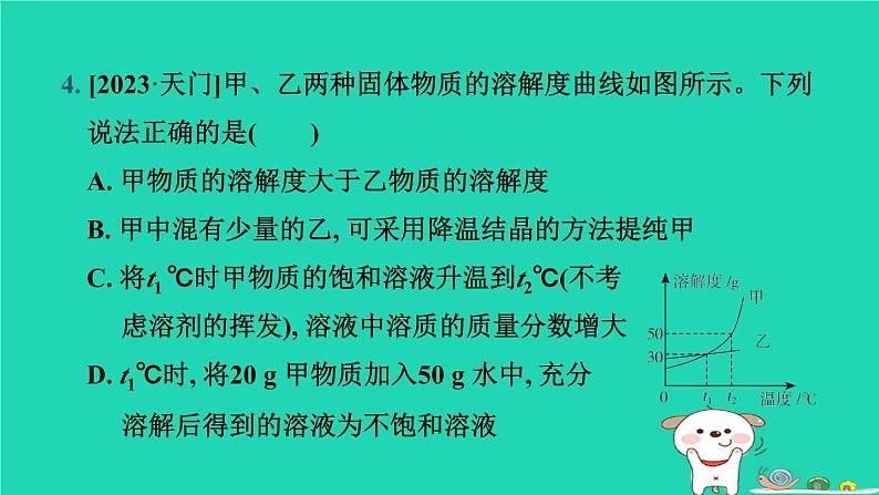 湖北省2024中考化学第九单元溶液课件第5页