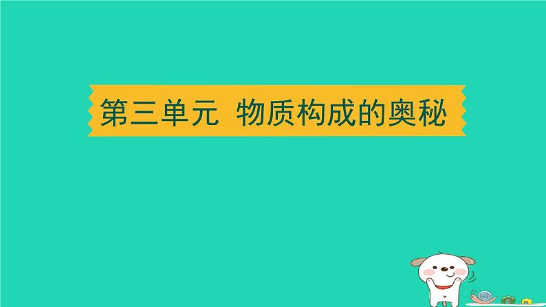 湖北省2024中考化学第三单元物质构成的奥秘课件第1页