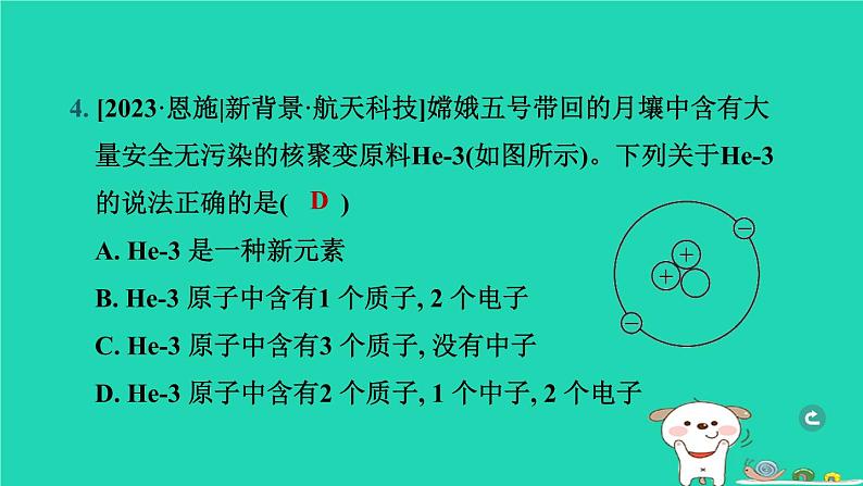 湖北省2024中考化学第三单元物质构成的奥秘课件第6页