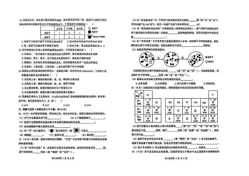 山东省烟台栖霞市（五四制）2024-2025学年八年级上学期期末考试化学试题第2页