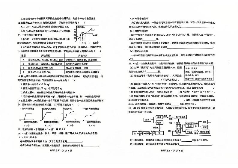 山东省烟台市栖霞市2024-2025学年九年级上学期期末考试化学试题第2页