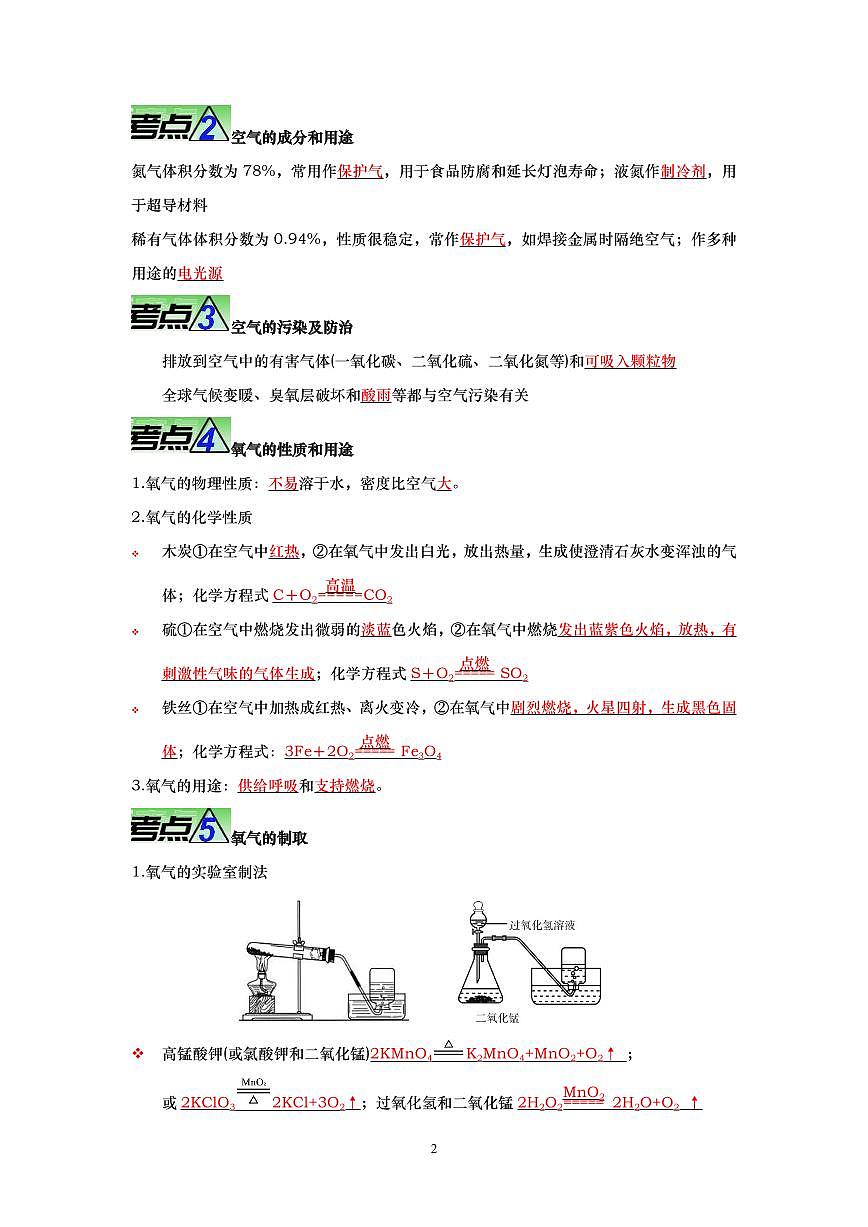 2025年中考化学重难知识点大全第2页