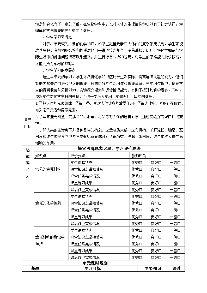 【大单元教学设计】10.2化学元素与人体健康 教学设计第3页