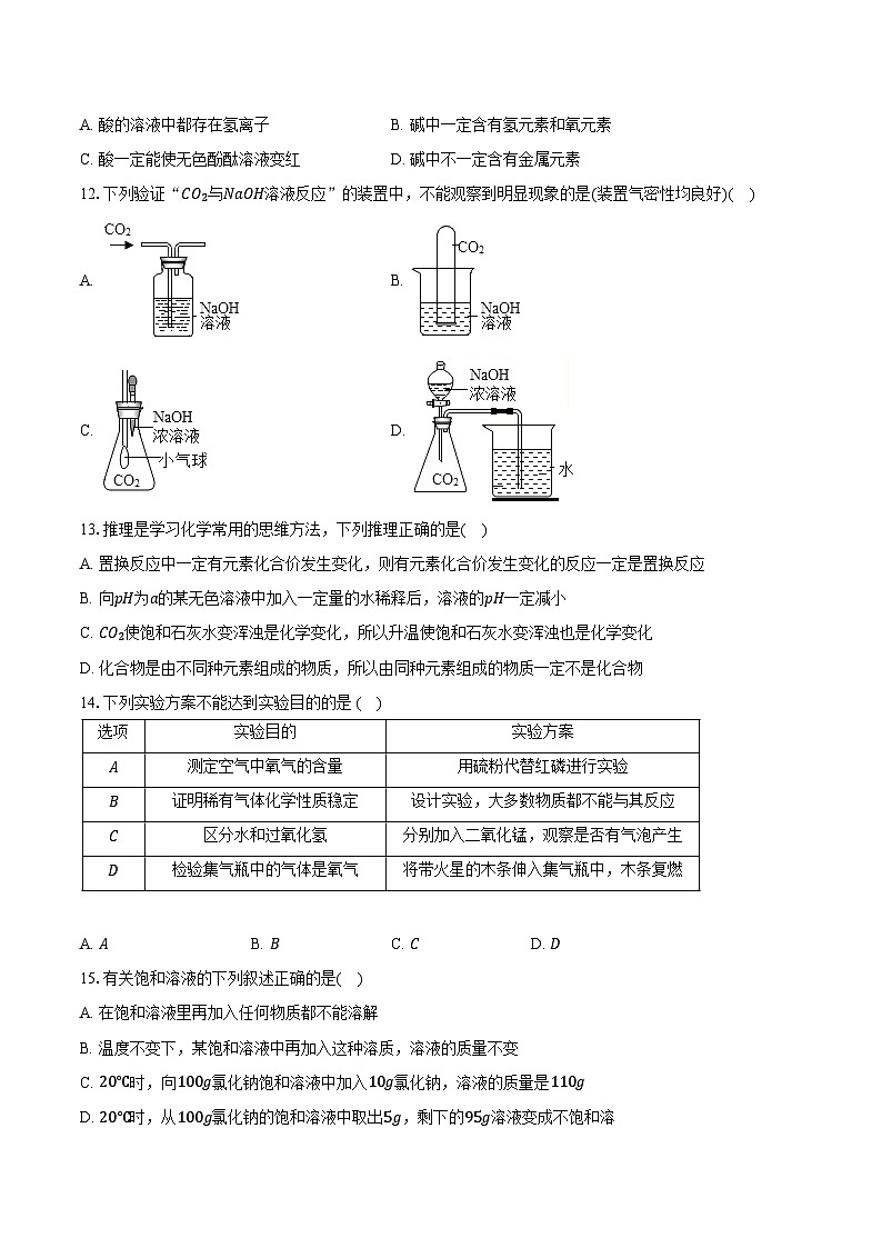 山东省滨州市2024-2025学年九年级（上）期末化学试卷第3页