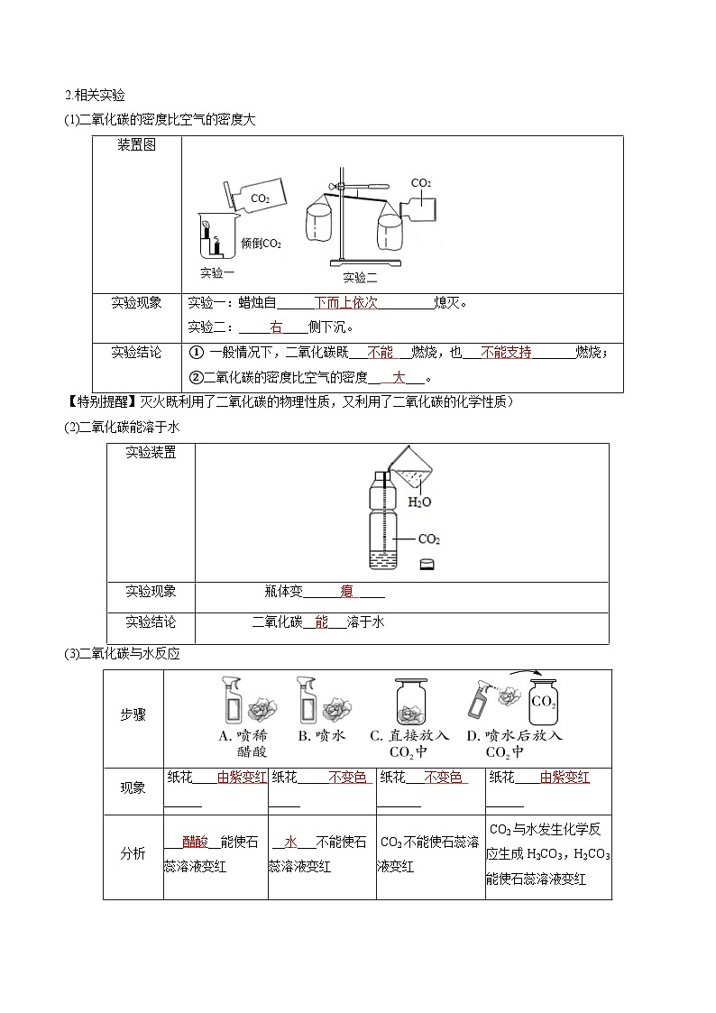 （人教版）中考化学一轮复习知识梳理与考法点拨练习第六单元 碳和碳氧化物（教师版）第3页