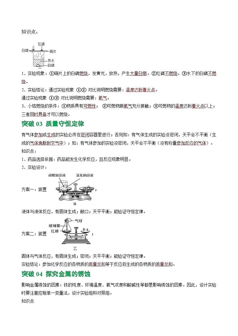中考化学二轮复习讲练测重难点突破 教材重点实验汇总（讲练）（解析版）第3页