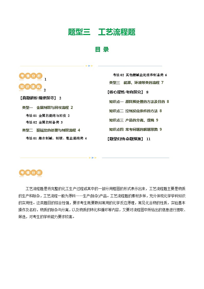 中考化学二轮复习讲练测题型三 工艺流程题（讲练）（原卷版）第1页