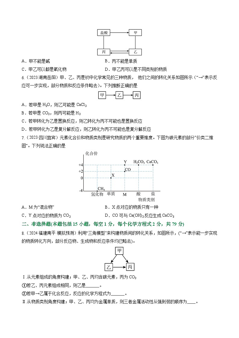 中考化学二轮复习讲练测题型二 物质推断题（测试）（原卷版）第2页