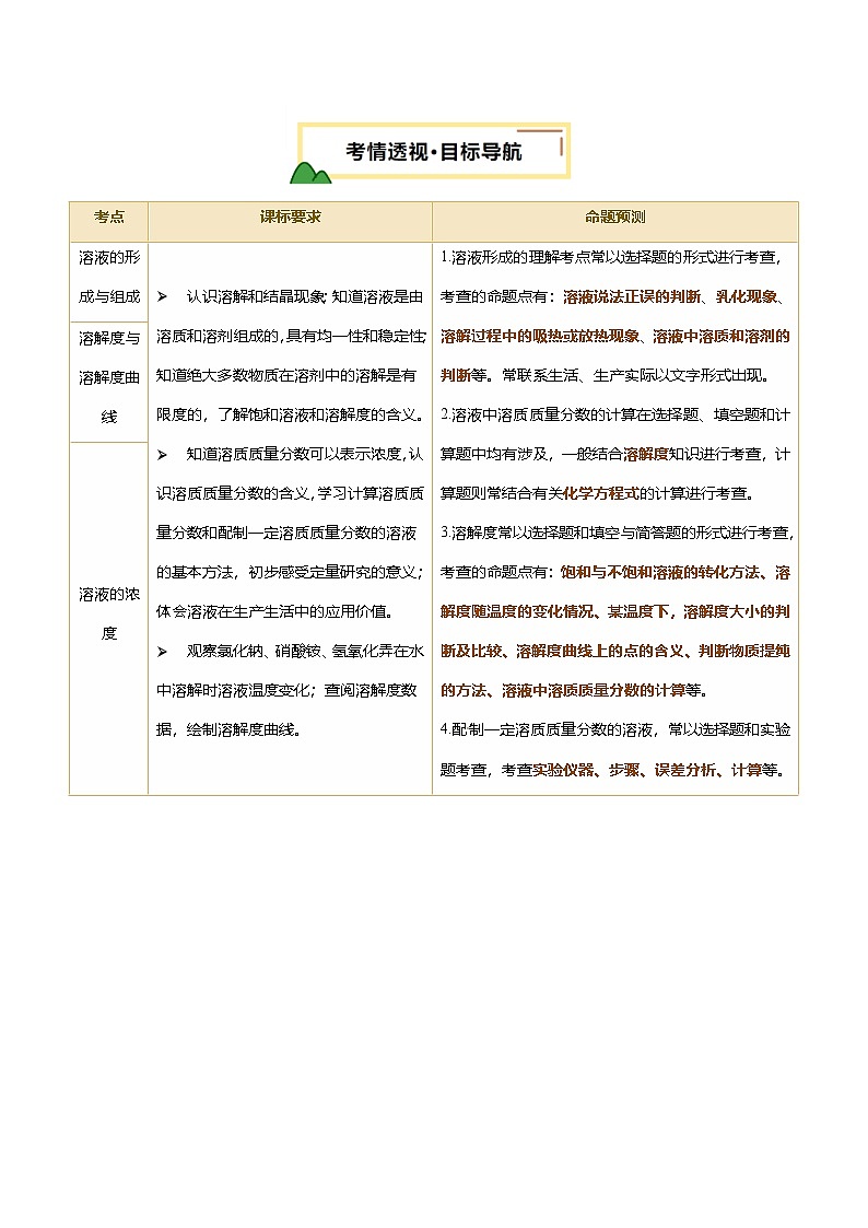 2025年中考化学一轮复习 专题07 溶液（讲义）（解析版）第2页