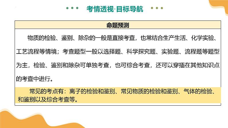 2025年中考化学一轮复习 专题17 物质的检验、鉴别和除杂 课件第6页