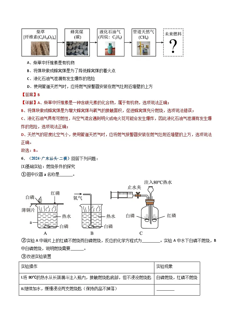 跨学科实践活动06 调查家用燃料的变迁与合理使用（解析版）第3页